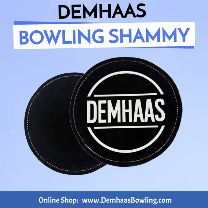 DEMHAAS all-black leather bowling shammy, circle shape, heavy oil absorber
