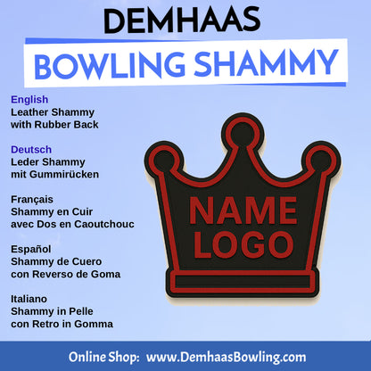 Personalized Rubber Back Leather Bowling Shammy – Shapes & Colors by DEMHAAS