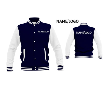 Personalized College Letterman Jacket Wool with Genuine Leather | Custom Bowling Team Varsity Jacket