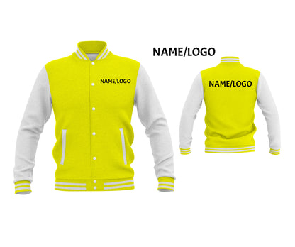Personalized College Letterman Jacket Wool with Genuine Leather | Custom Bowling Team Varsity Jacket