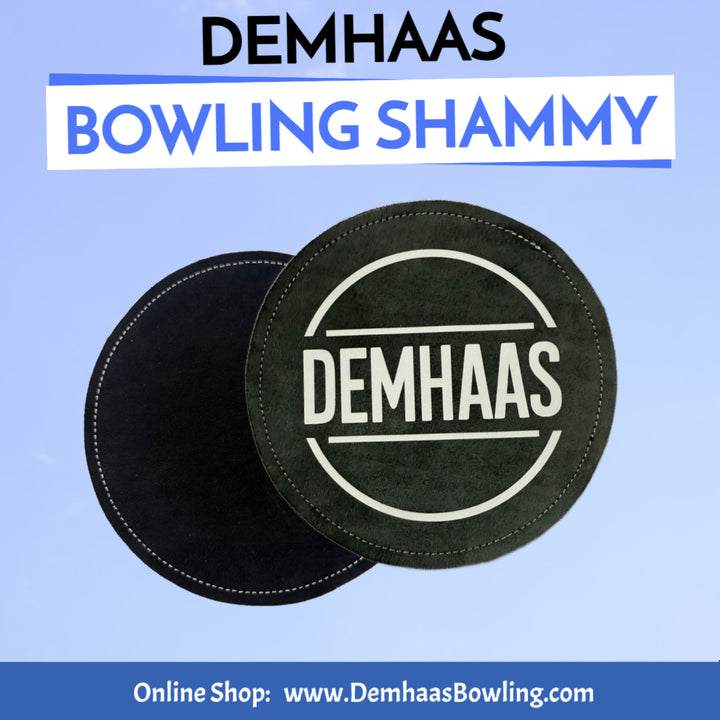 DEMHAAS gray and black circle leather bowling shammy for oil removal
