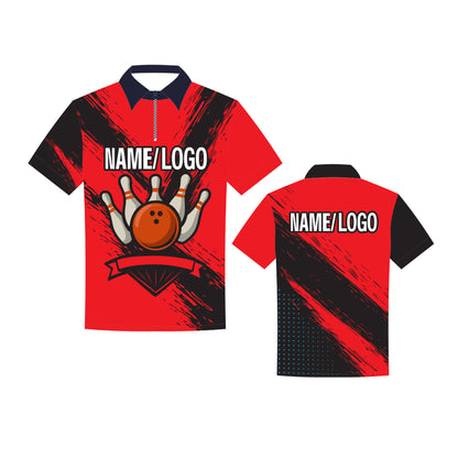 Individuelles Sublimiertes Bowling-Shirt mit Ihrem Logo – Personalisierte Team Trikots – Viele Farben – Größen XS–4XL
