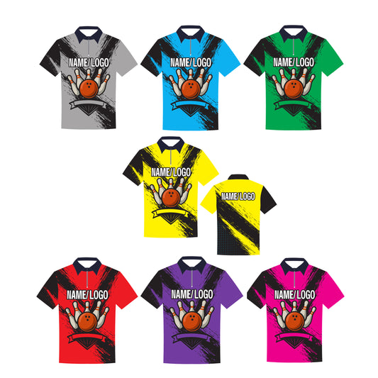 Individuelles Sublimiertes Bowling-Shirt mit Ihrem Logo – Personalisierte Team Trikots – Viele Farben – Größen XS–4XL