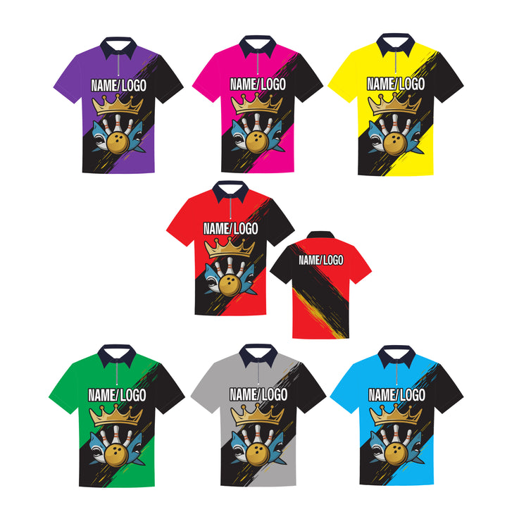 Custom Sublimated Bowling Shirt in with Logo – Team Jersey