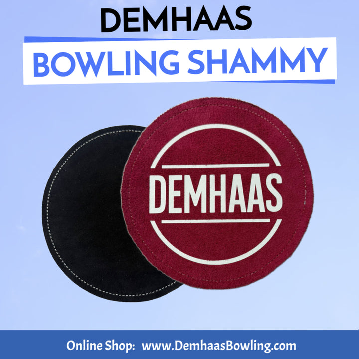 DEMHAAS pink and black circle leather bowling shammy for oil removal