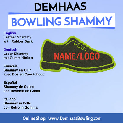 Personalized Rubber Back Leather Bowling Shammy – Shapes & Colors by DEMHAAS